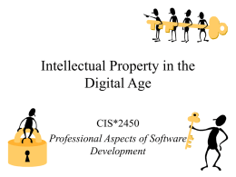 Intellectual Property in the Digital Age