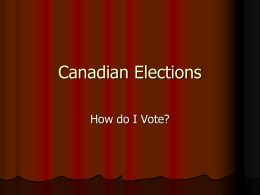 Canadian Elections - Winston Knoll Collegiate