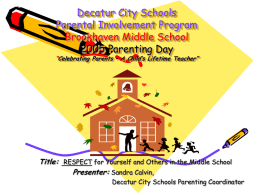 Decatur City Schools Parental Involvement Program 2005