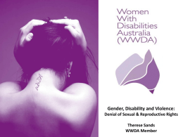 Violence Against Women and Girls with Disabilities