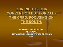 IMPLEMENTATION OF THE CRPD, FOCUSING ON THE SOUTH.