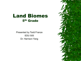 Land Biomes 5th Grade