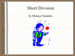 Short Division - Pi Beta Phi Elementary