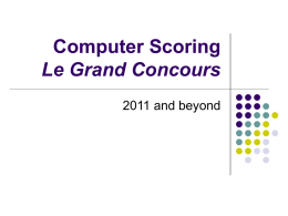 Computer Scoring Le Grand Concours