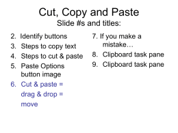 Copy and Paste - Erie Community College