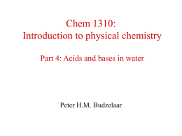 Chem 1310: Introduction to physical chemistry Part 0: Some