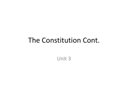 The Constitution Cont. - Duplin County Schools