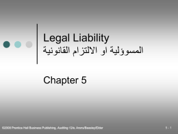 Chapter 5 &ndash; Legal Liability