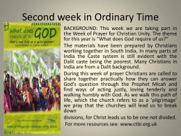 First week in Ordinary Time - Saint Benedict Catholic