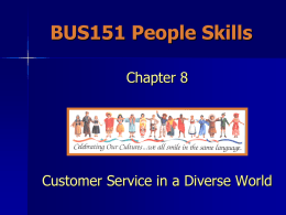 BUS151 People Skills - Carteret Community College