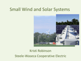 Small Wind and Solar Systems - Steele