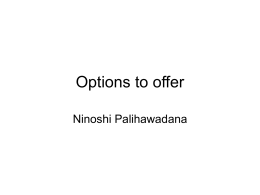 Options to offer