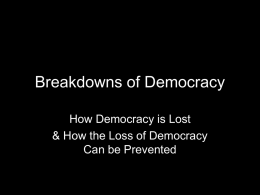 Breakdowns of Democracy