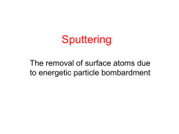 Sputtering - Royal Institute of Technology