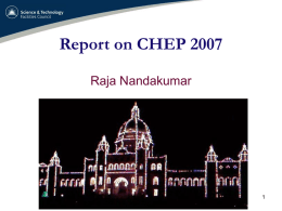 Report on CHEP 2007 - Science and Technology Facilities