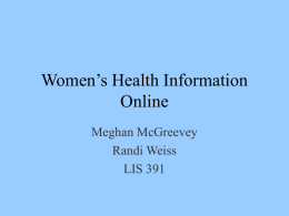 Part II: Researching the supply side of women’s health