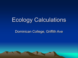 Ecology Calculations