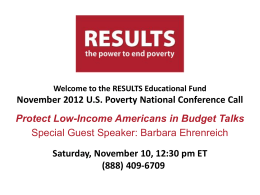 November 2012 U.S. Poverty Conference Call Slides