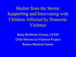 Developmental effects of Violence on Young Children
