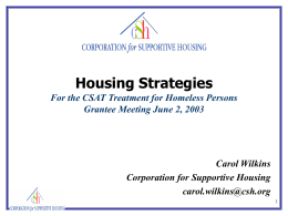 Permanent Supportive Housing