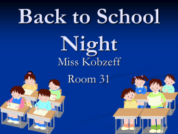 Back to School Night - Evergreen Elementary School