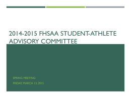2012-2013 FHSAA Student-Athlete Advisory Committee