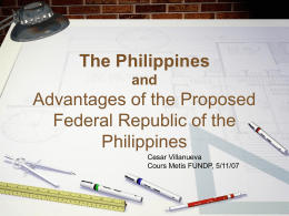 Advantages of the Proposed Federal Republic of the Philippines