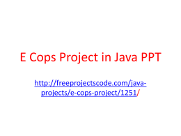 E Cops Project in Java PPT
