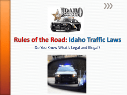 Idaho Traffic Laws