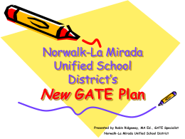 New GATE Plan - Norwalk-La Mirada Unified School District