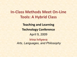 Technology and teachng April 9, 2009