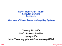Lecture 1: Course Introduction and Review