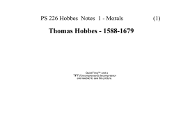 PS 226 Hobbes Notes (1) - University of Waterloo