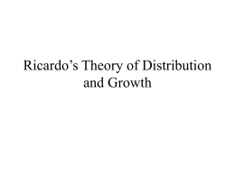 Ricardo’s Theory of Distribution and Growth