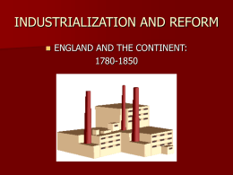 INDUSTRIALIZATION AND REFORM