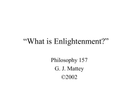 What is Enlightenment?” - University of California, Davis