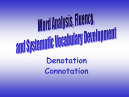 Denotation/Connotation