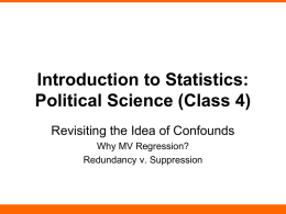 Introduction to Statistics: Political Science (Week 1)