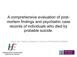 A comprehensive evaluation of the psychiatric case records