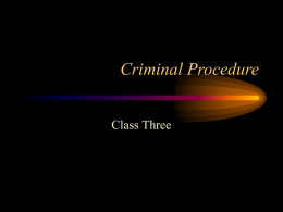 Criminal Procedure - South Texas College of Law