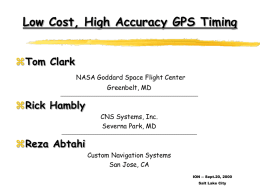 Low Cost, High Accuracy GPS Timing