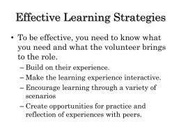 Effective Learning Strategies