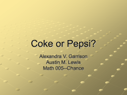 Coke or Pepsi? - Dartmouth College