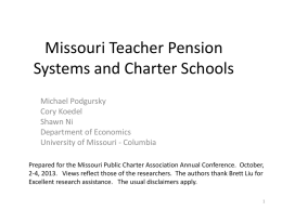 Teacher Pension Systems and Charter Schools