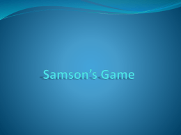 Samson’s Game - Škola u Filipa