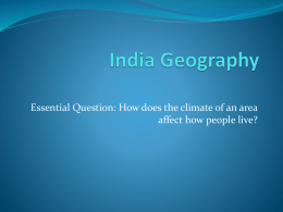 India Geography - Mr. Farrell's Social Studies Classes