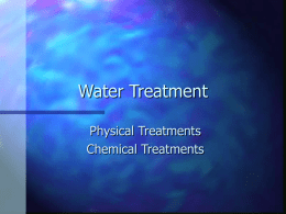 WATER TREATMENT PROCESSES