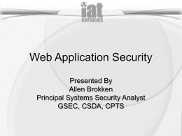 Top Ten Web Application Vulnerabilities
