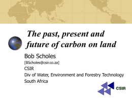 The past, present and future of carbon on land