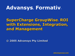 Formativ Overview - Advansys